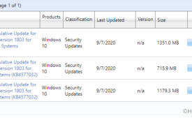 KB4577032 Windows 10 Version 1803