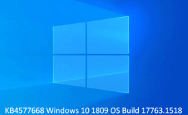 KB4577668 Windows 10 1809 OS Build 17763.1518 LCU update