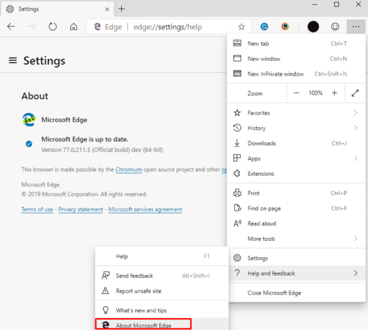 how to update edge browser manually