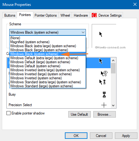 How to Customize Mouse Pointer on Windows 10 and Change Scheme