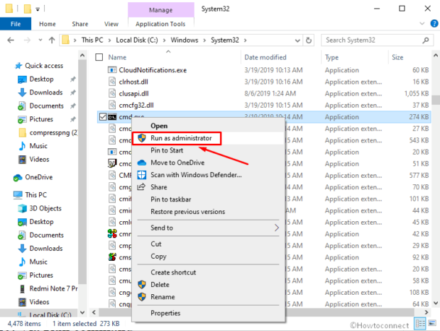 open an administrative command prompt windows 10