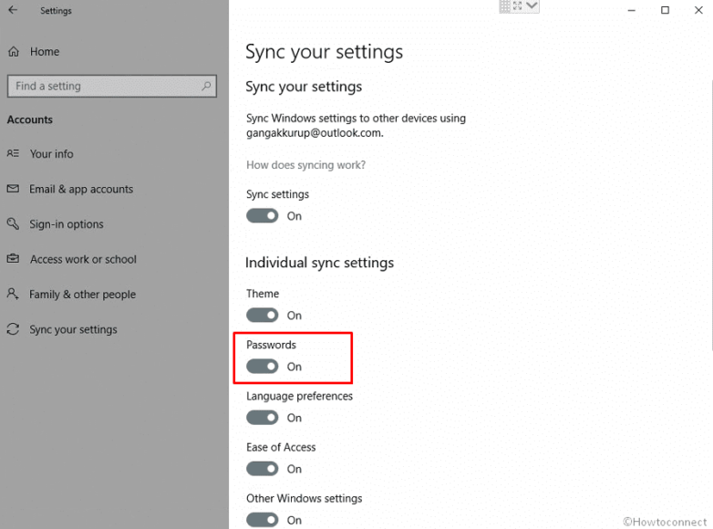 How to Configure Sync your Settings in Windows 10