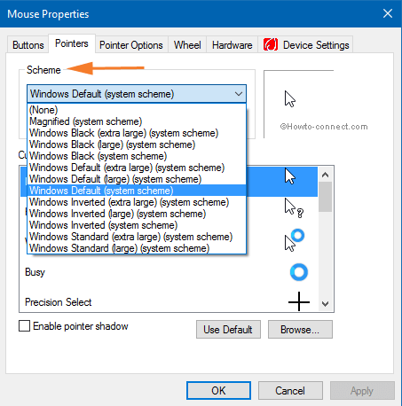 How to Customize Mouse Pointer on Windows 10 and Change Scheme