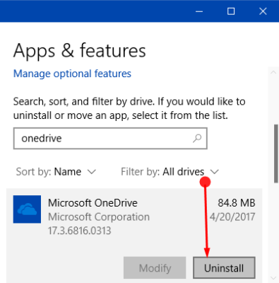 stop microsoft onedrive popup on startup