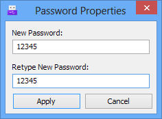 Existing password. Alter password.