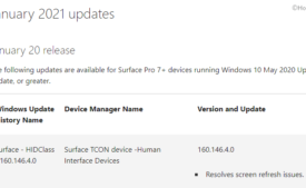 Surface Pro 7+ Firmware update