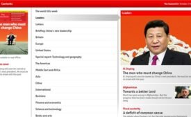 the economist app main page