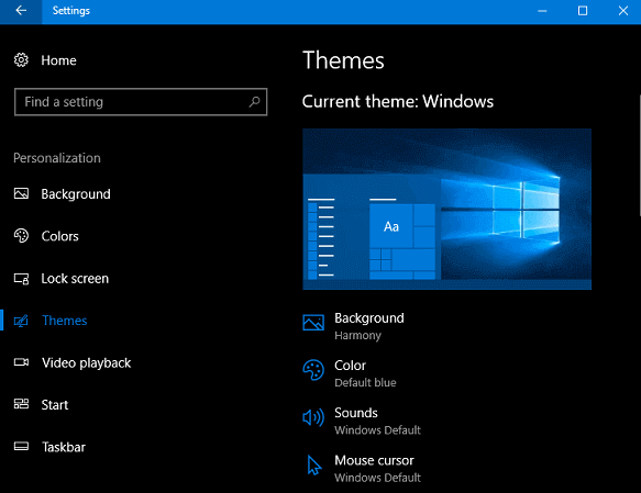 windows 10 themes and backgrounds