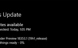 Windows 10 Build 18353 19H1