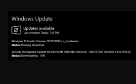 Windows 10 Build 21296.1000