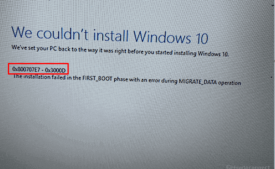 Windows 10 Upgrade or Install Error 0x800707E7 - 0x3000D