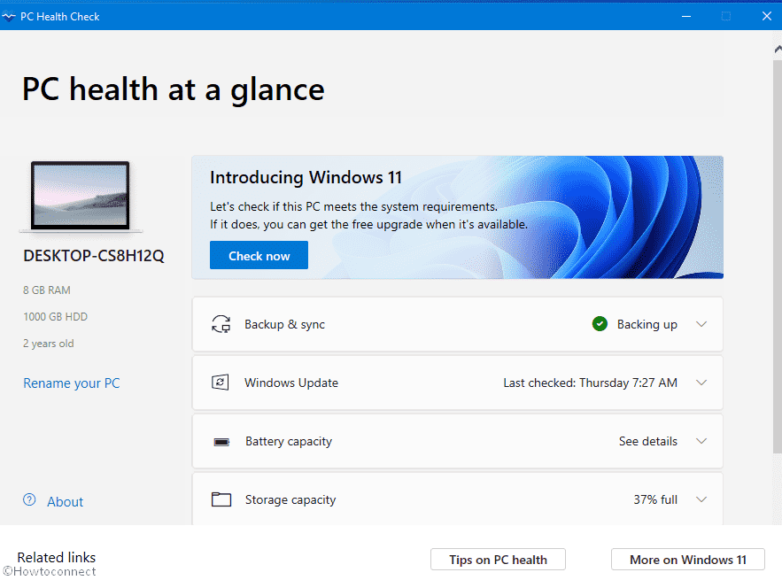 pc health check windows 11 download