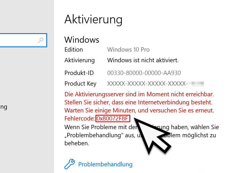 How to Fix Windows activation error code 0x80072f8f (Solved!)