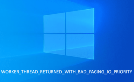 Worker Thread Returned with Bad Paging IO Priority