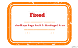 aksdf.sys Page Fault in NonPaged Area