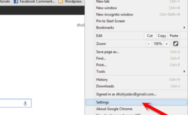 chrome browser settings option