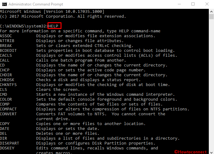 list in command prompt windows 10