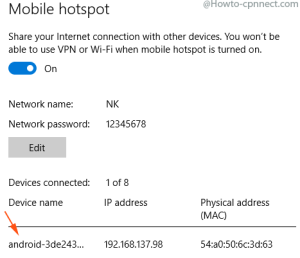 How to Find Mobile Hotspot Password in Windows 10