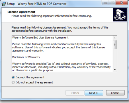 weeny html to pdf converter