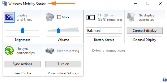 Windows 10 - How to Access and Utilize Mobility Center Settings