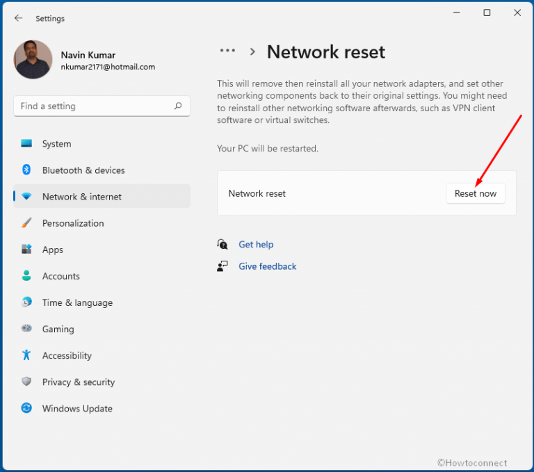 How to Network Reset Settings and Adapter in Windows 11