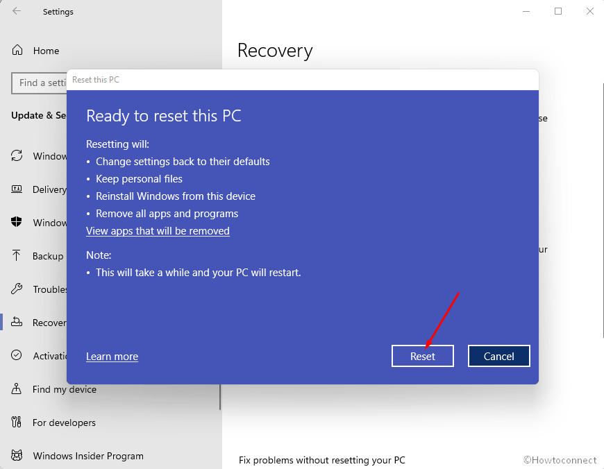 reset computer to factory settings