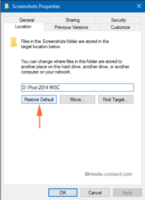 Windows 10 - How to Move Screenshot Location, Restore to Default