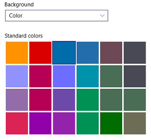 How to change background, taskbar, Start Menu Color in Windows 10