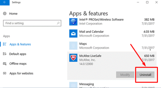 How to Uninstall McAfee Livesafe From Windows 11 or 10
