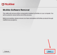 mcafee removal tool windows 10