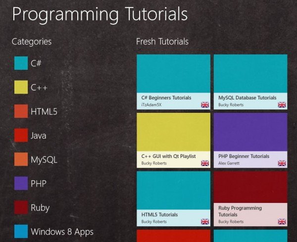 windows 8 programming tutorial app
